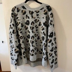oversized leopard print sweater